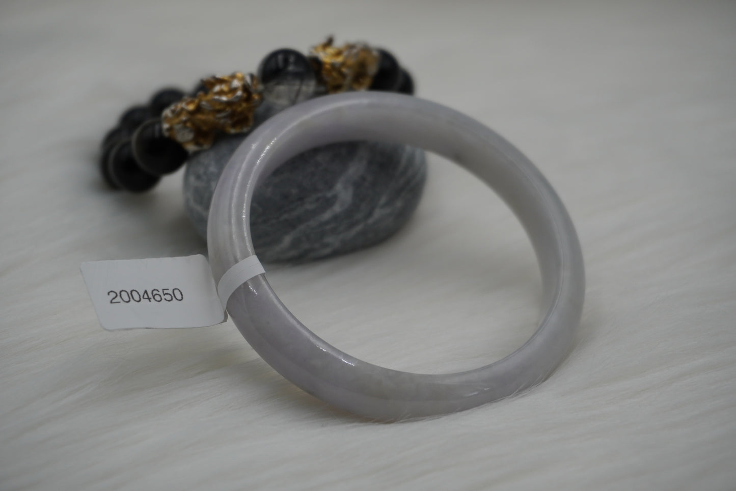 White Cloud Jadeite Bangle