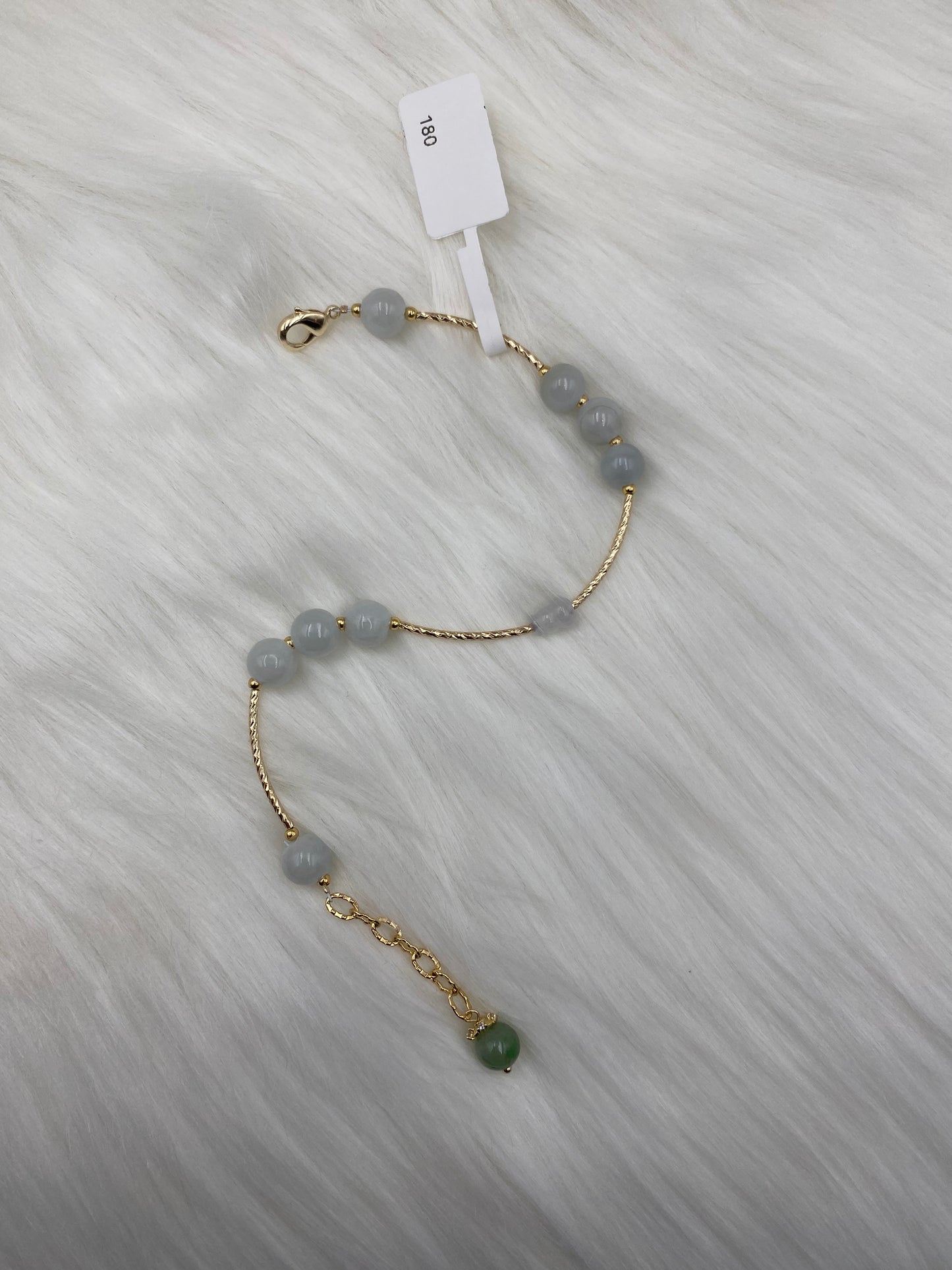 Jade Bracelet with Mini Gourd