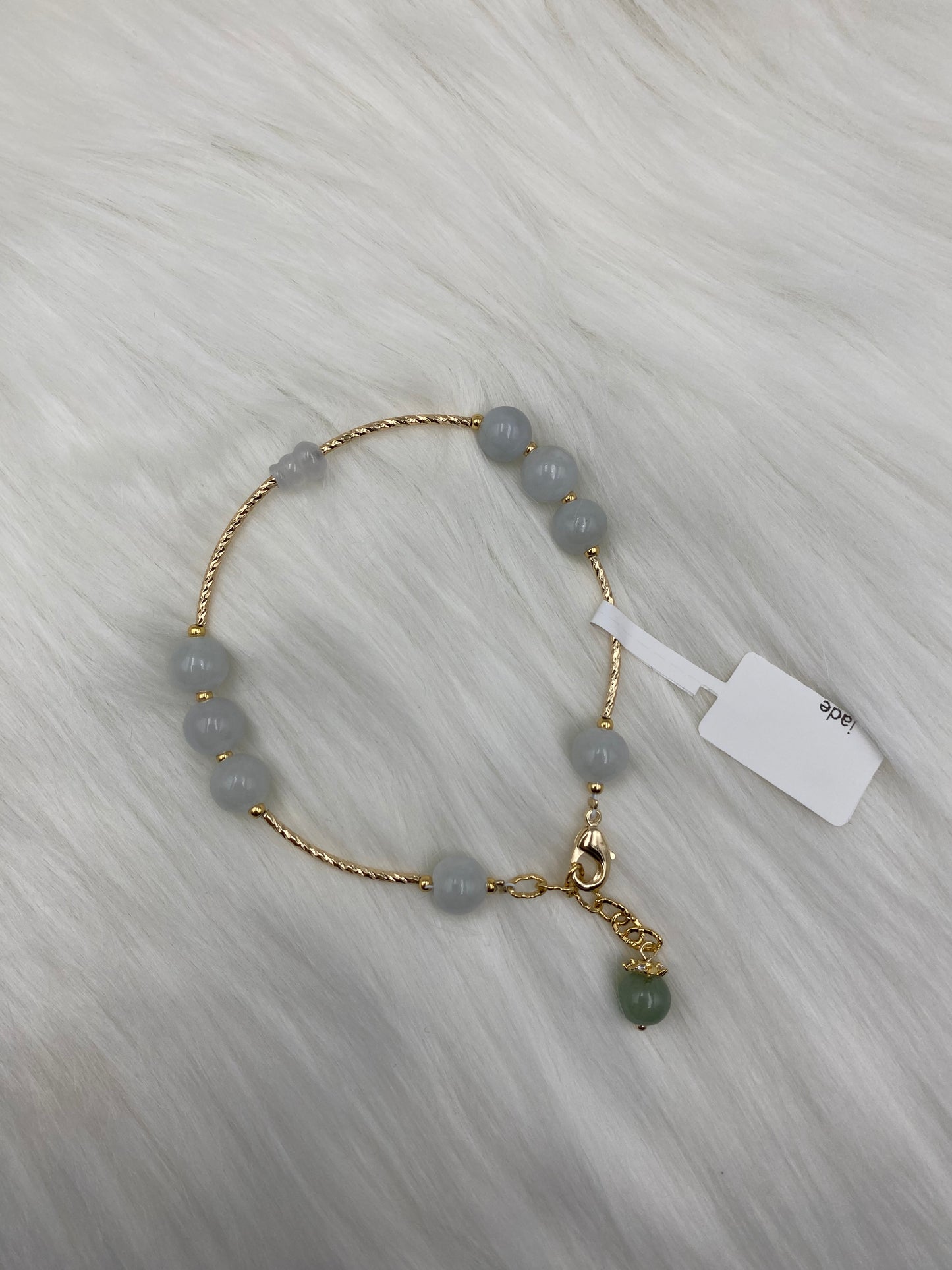 Jade Bracelet with Mini Gourd