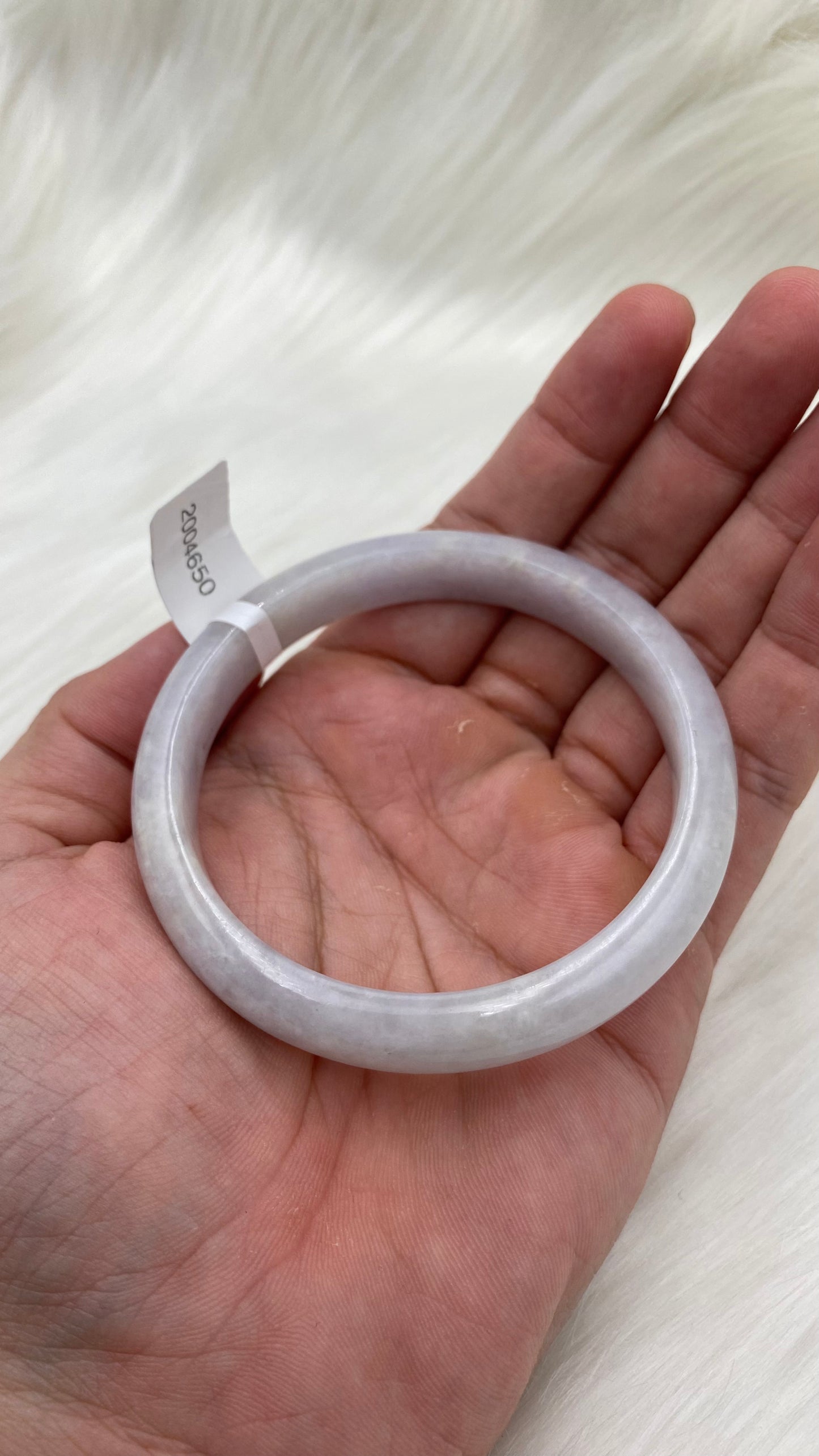 White Cloud Jadeite Bangle